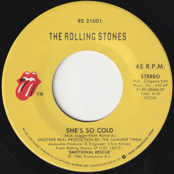 The Rolling Stones - She's So Cold (7" Single)