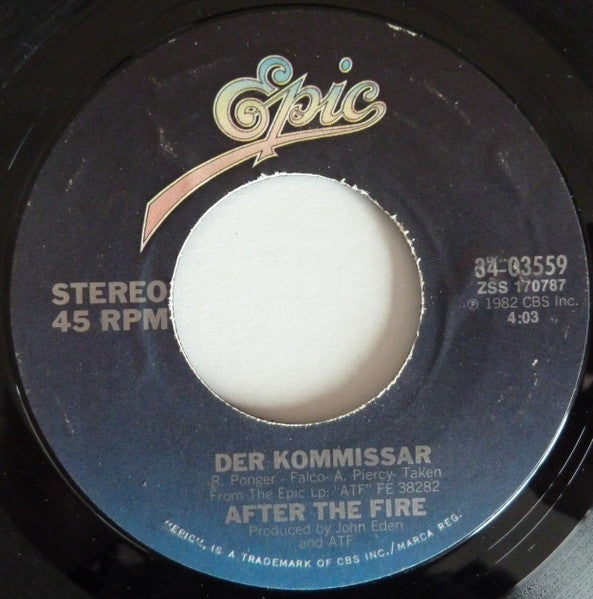 After The Fire - Der Kommissar / Dancing In The Shadows (7" Single)