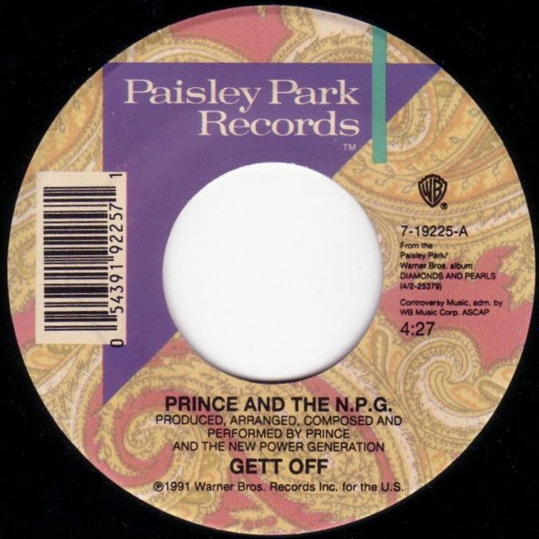 Prince & The NPG - Gett Off (7" Single)