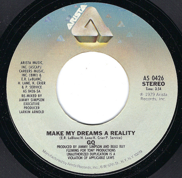 GQ - Make My Dreams A Reality / I Do Love You (7" Single)