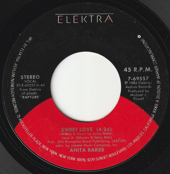 Anita Baker - Sweet Love (7" Single)