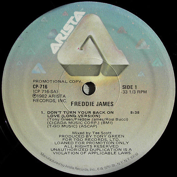 Freddie James - Don't Turn Your Back On Love (12" Single, Promo)