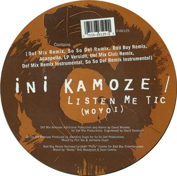 Ini Kamoze - Listen Me Tic (Woyoi) (12", Single)