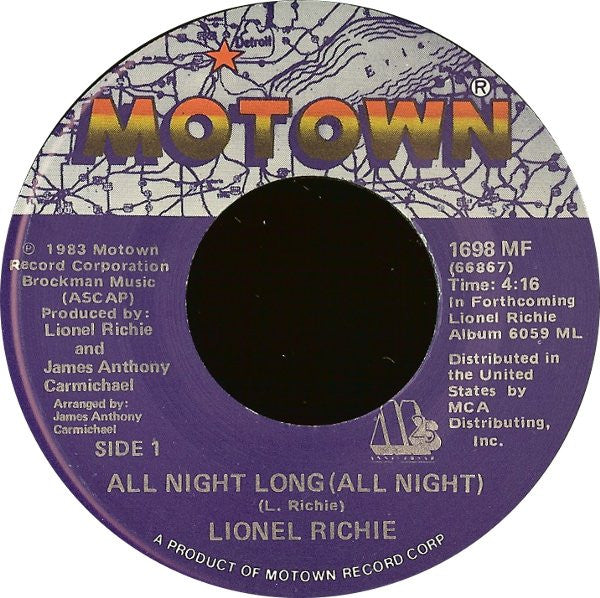 Lionel Richie - All Night Long (All Night) (7" Single)