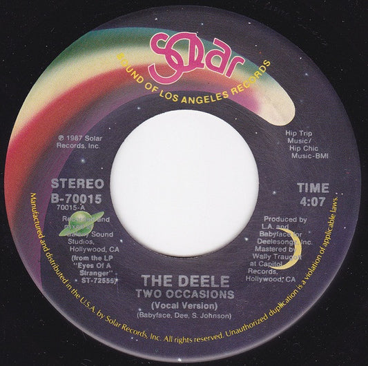 The Deele - Two Occasions (7" Single)