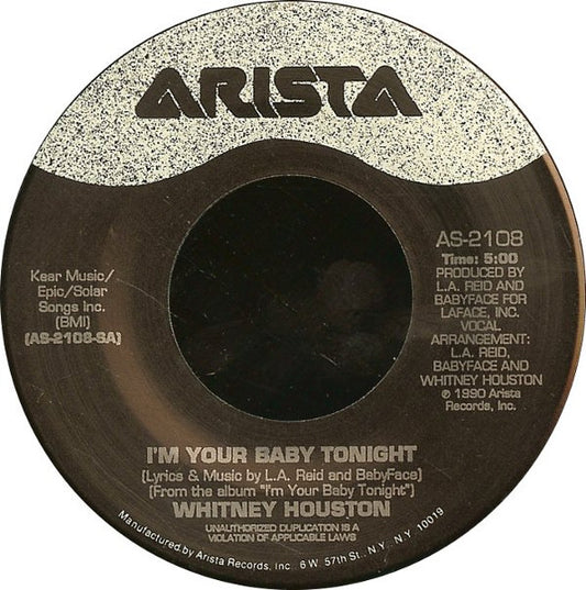 Whitney Houston - I'm Your Baby Tonight (7" Single)