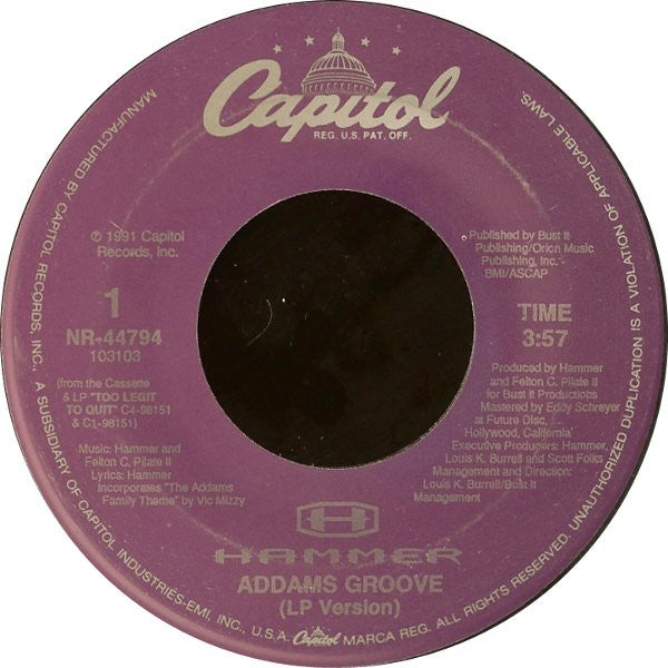 MC Hammer - Addams Groove (7" Single)
