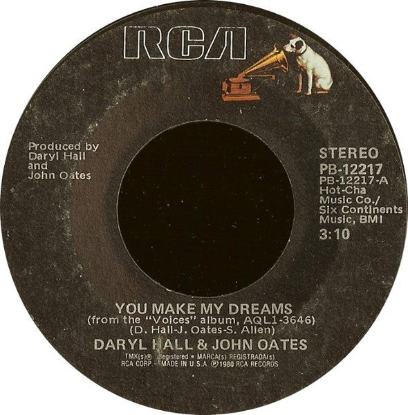 Daryl Hall & John Oates - You Make My Dreams (7" Single)