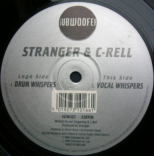Stranger & C-Rell - Drum Whispers / Vocal Whispers (12", Single)