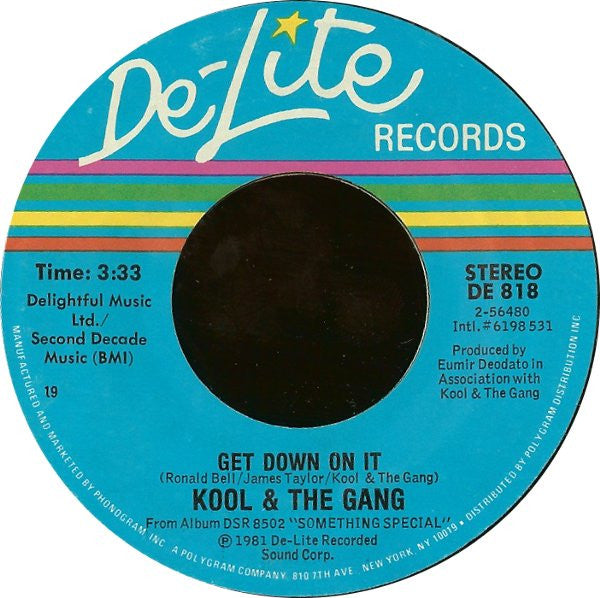Kool & The Gang - Get Down On It / Steppin' Out (7" Single)