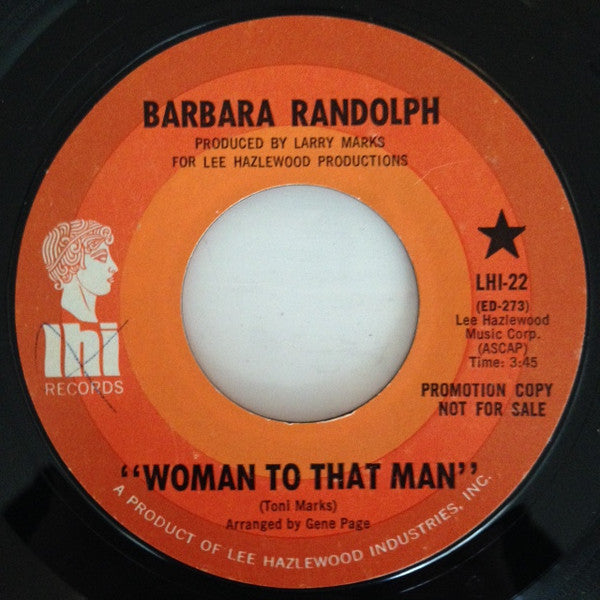 Barbara Randolph - Woman To That Man (7" Single, Promo)