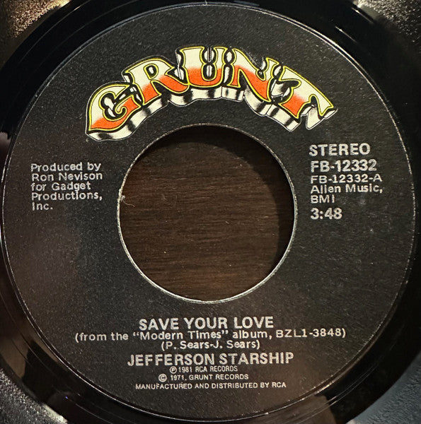 Jefferson Starship - Save Your Love (7" Single)