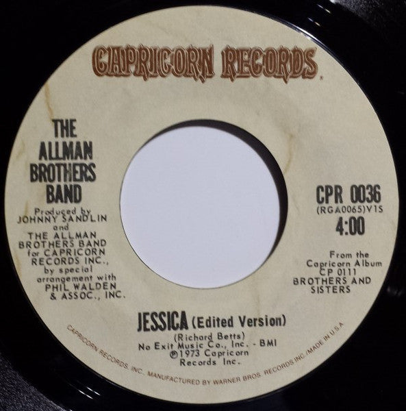 The Allman Brothers Band - Jessica (7" Single)