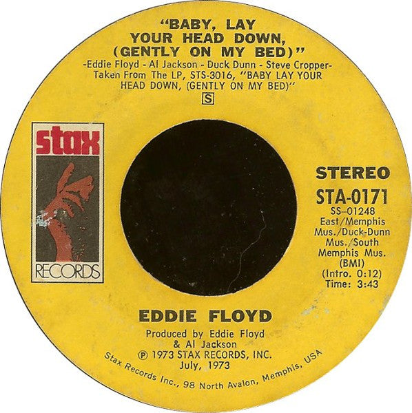 Eddie Floyd - Baby, Lay Your Head Down / Check Me Out (7" Single)