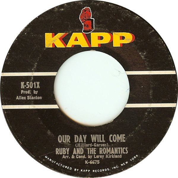 Ruby And The Romantics - Our Day Will Come / Moonlight And Music