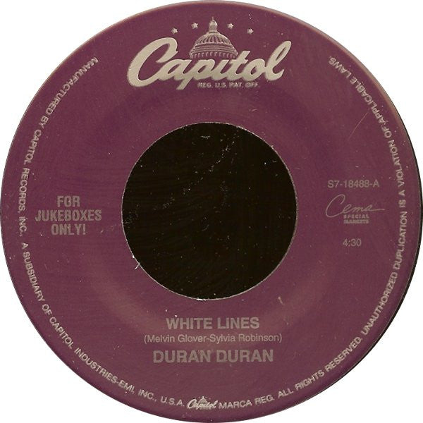 Duran Duran - White Lines (7" Single)