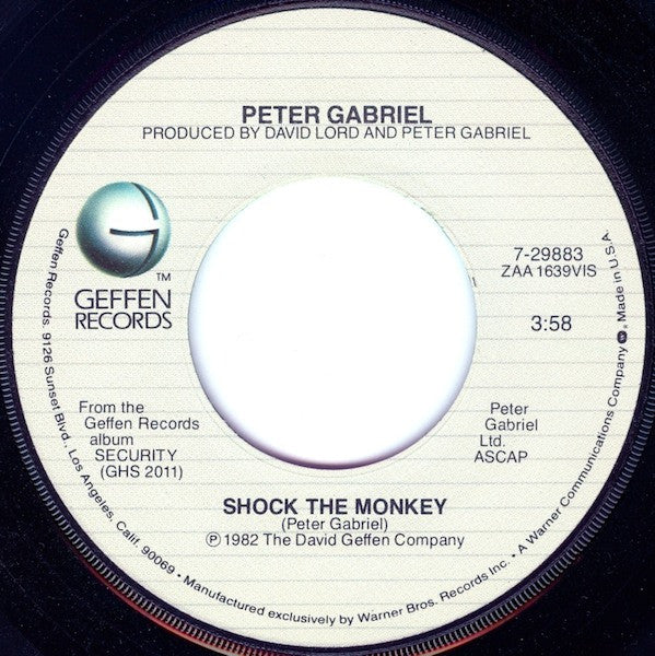 Peter Gabriel - Shock The Monkey (7" Single)