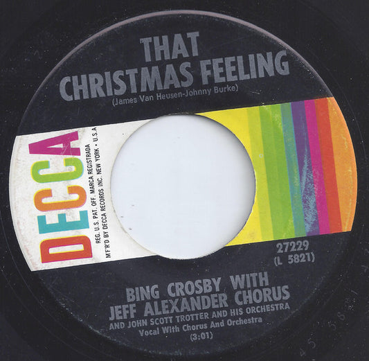 Bing Crosby And Carol Richards - That Christmas Feeling (7" Single)