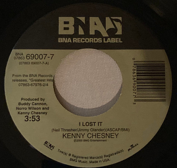 Kenny Chesney - I Lost It / The Tin Man (7" Single)