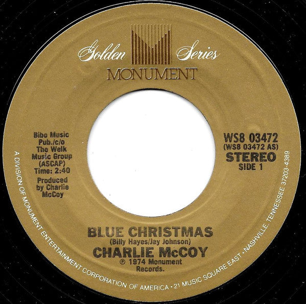 Charlie McCoy - Blue Christmas / Christmas Cheer (7" Single)