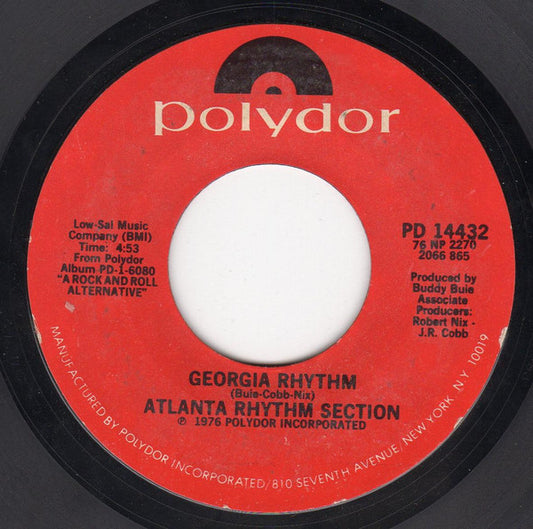Atlanta Rhythm Section - Georgia Rhythm (7" Single)