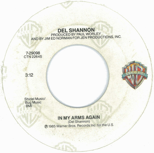 Del Shannon - In My Arms Again / You Can't Forgive Me (7" Single)