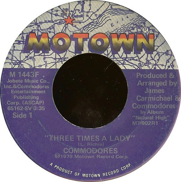 Commodores - Three Times A Lady (7" Single)