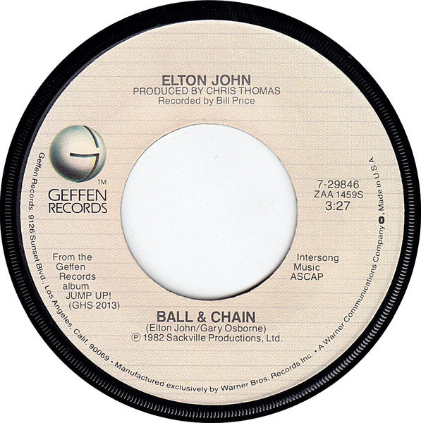 Elton John - Ball & Chain (7" Single)