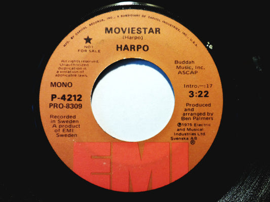 Harpo - Moviestar (7" Single, Promo)