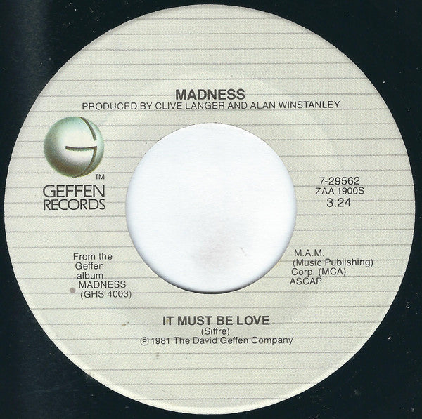 Madness - It Must Be Love (7" Single)