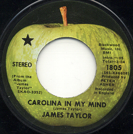 James Taylor - Carolina In My Mind (7" Single)