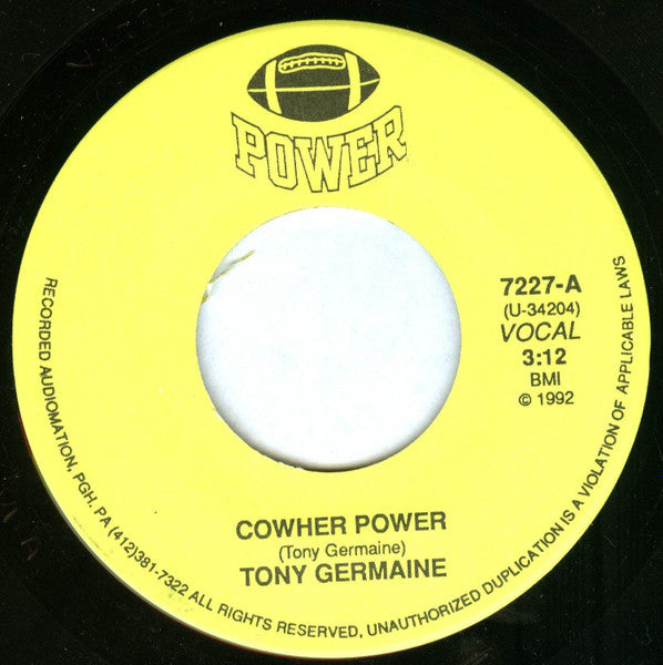 Tony Germaine - Cowher Power (7" Single)