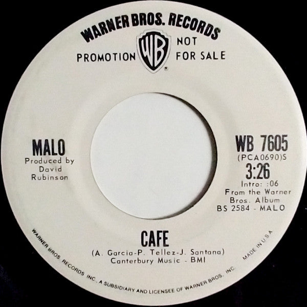 Malo - Cafe / Peace (7" Single, Promo)