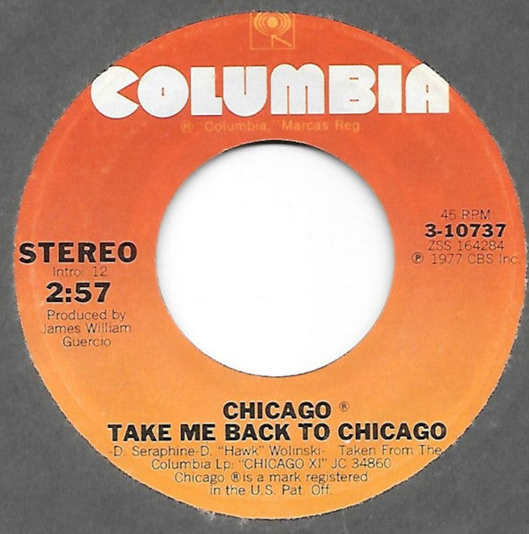Chicago - Take Me Back To Chicago (7" Single)
