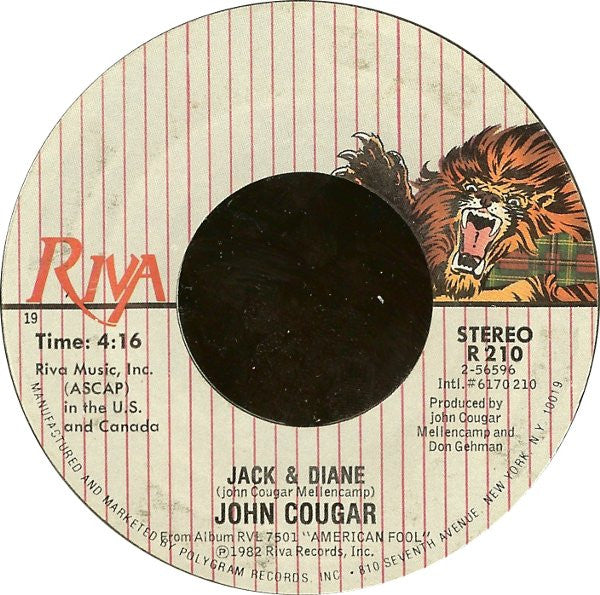 John Cougar Mellencamp - Jack & Diane (7" Single)