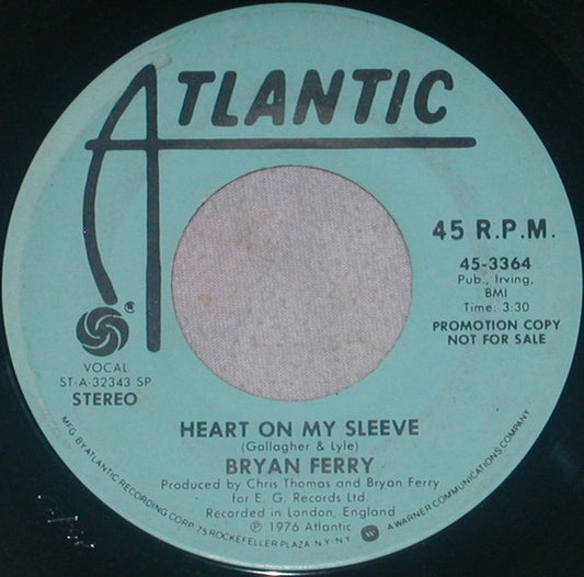 Bryan Ferry - Heart On My Sleeve (7" Single, Promo)