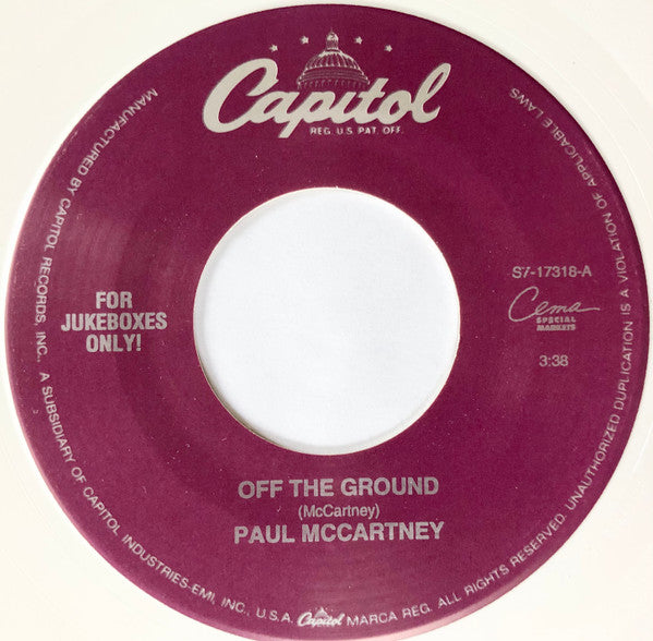 Paul McCartney - Off The Ground (7" Single, White vinyl)