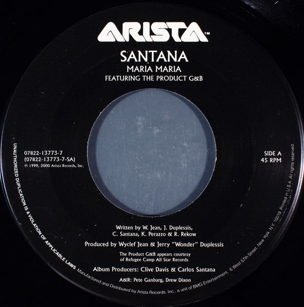 Santana & The Product G&B / Santana & Rob Thomas - Maria Maria / Smooth (7")