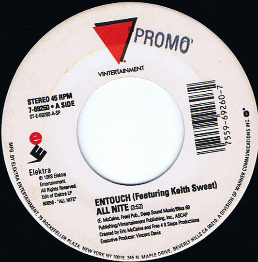 Entouch Feat. Keith Sweat - All Nite (7" Single)