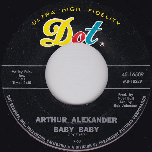 Arthur Alexander - Baby Baby / Pretty Girls Everywhere (7" Single)