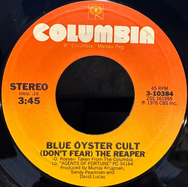 Blue Oyster Cult - (Don't Fear) The Reaper (7" Single)