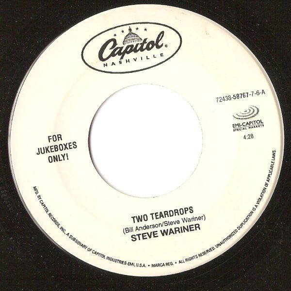 Steve Wariner - Two Teardrops (7" Single)