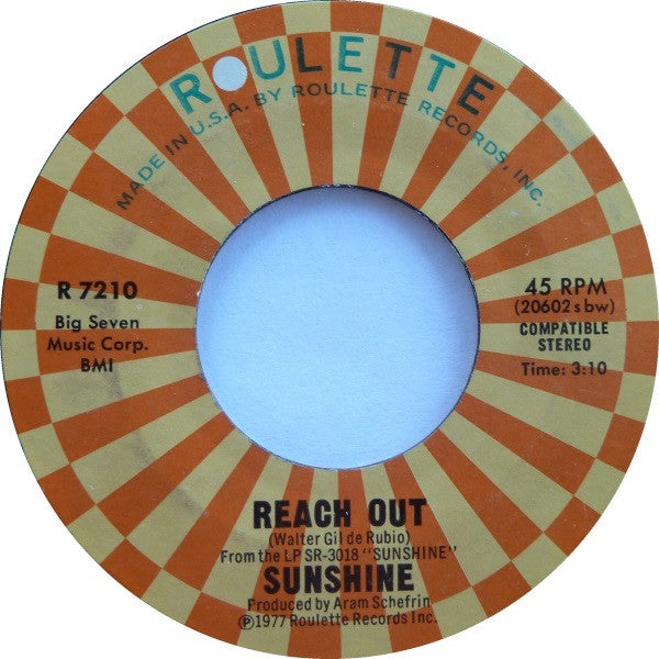 Sunshine - Reach Out (7" Single)