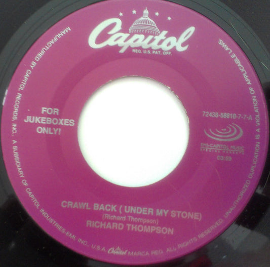 Richard Thompson - Crawl Back (Under My Stone) (7" Single)