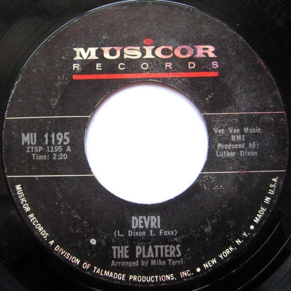 The Platters - Devri / Alone In The Night (Without You) (7" Single)