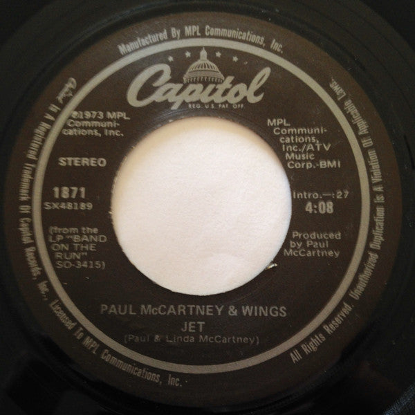 Wings - Jet (7" Single)