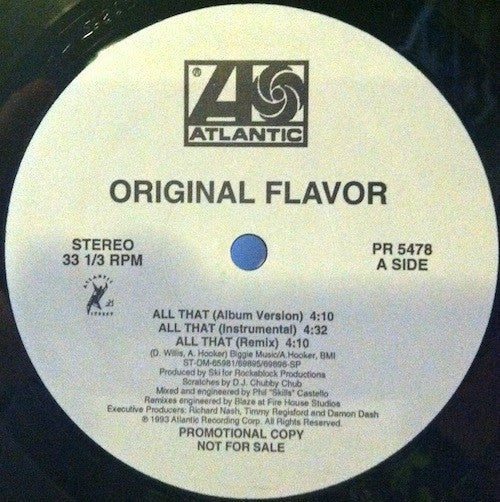 Original Flavor - All That / Hit (12" Single, Promo)