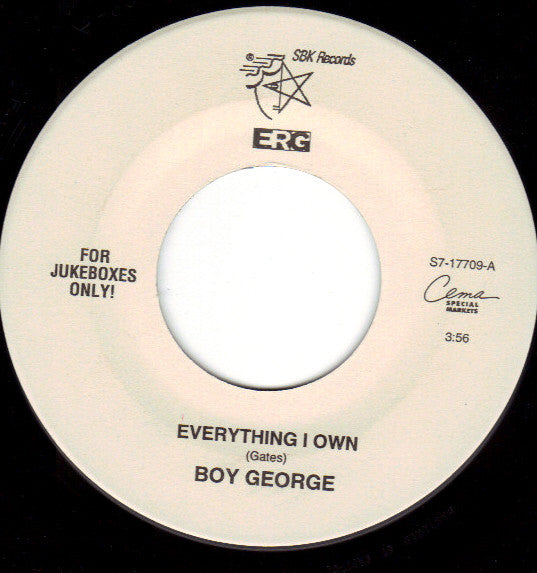 Boy George & Culture Club - Everything I Own / Miss Me Blind (7" Single)