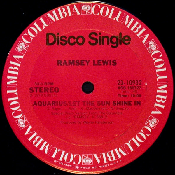 Ramsey Lewis - Aquarius/Let The Sun Shine In / Just Can't Give You Up