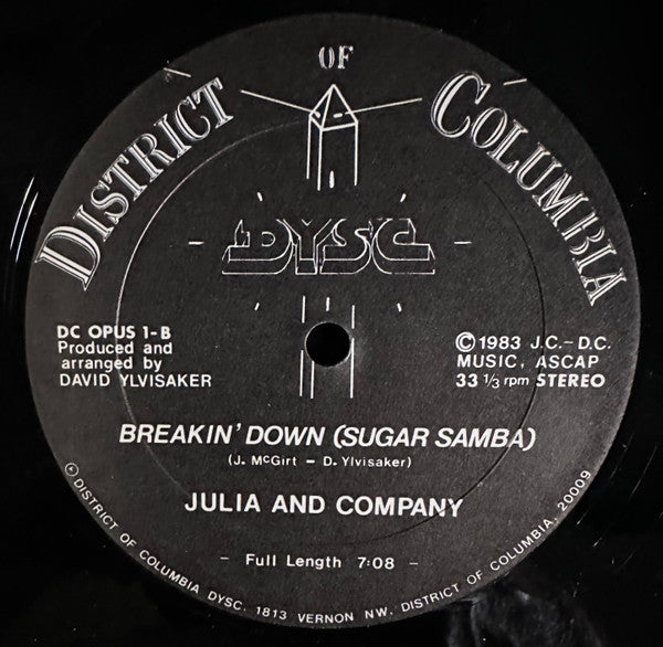 Julia And Company - Breakin' Down (Sugar Samba) (12" Single)